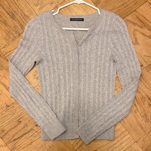 Brandy Melville Gray Cable Knit Cardigan
